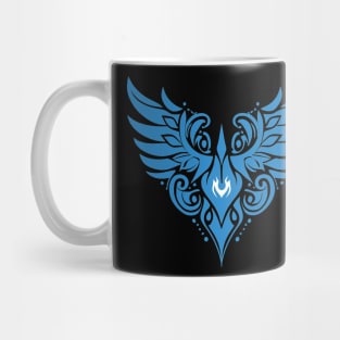 Abstract Heart Tattoo Style Light Blue Mug